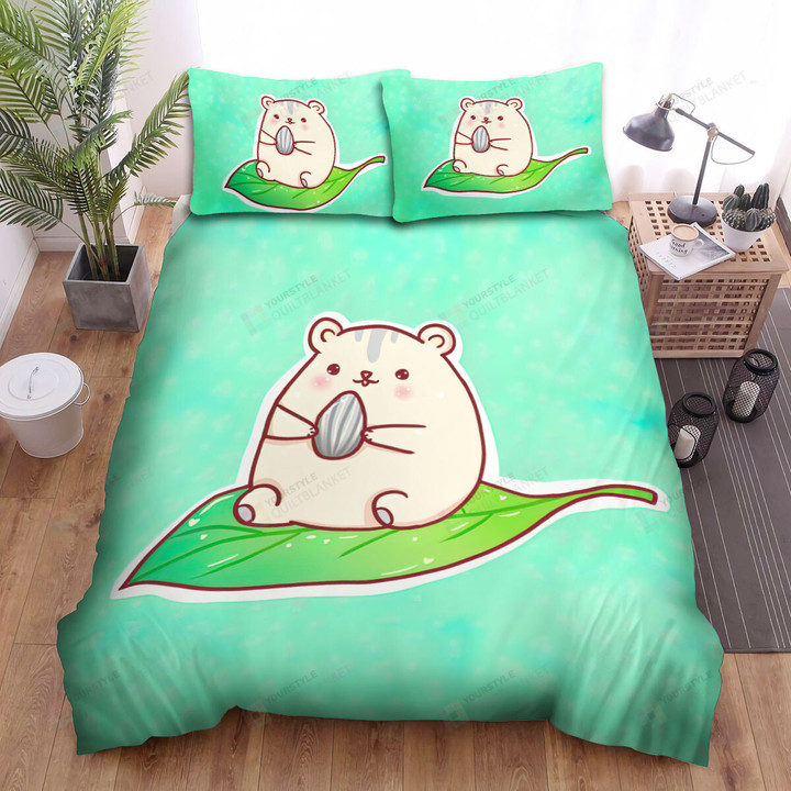 The Rodent - The Hamster Sitting On A Leaf Bed Sheets Spread Duvet Cover Bedding Sets