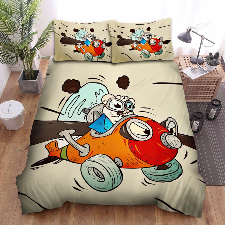The Rodent - The Hamster Driving His Ariplane Bed Sheets Spread Duvet Cover Bedding Sets