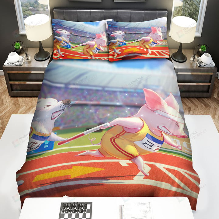 The Pig Athlete Bed Sheets Spread Duvet Cover Bedding Sets
