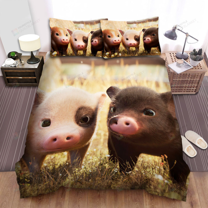 The Farm Animal - The Small Pig 3d Art Bed Sheets Spread Duvet Cover Bedding Sets