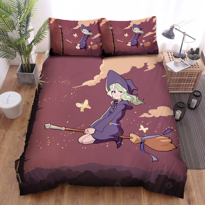 Little Witch Academia Diana Cavendish & Magical Butterflies Bed Sheets Spread Duvet Cover Bedding Sets