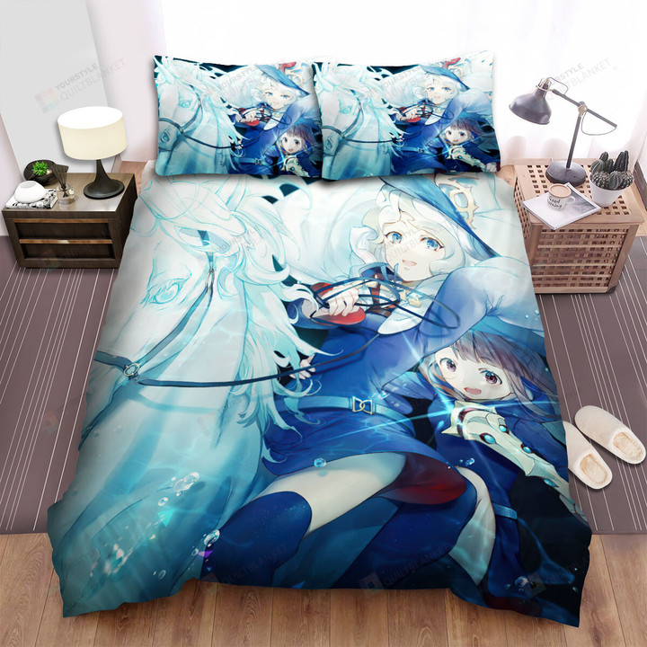 Little Witch Academia Kagari Atsuko & Diana Cavendish On The Horse Bed Sheets Spread Duvet Cover Bedding Sets