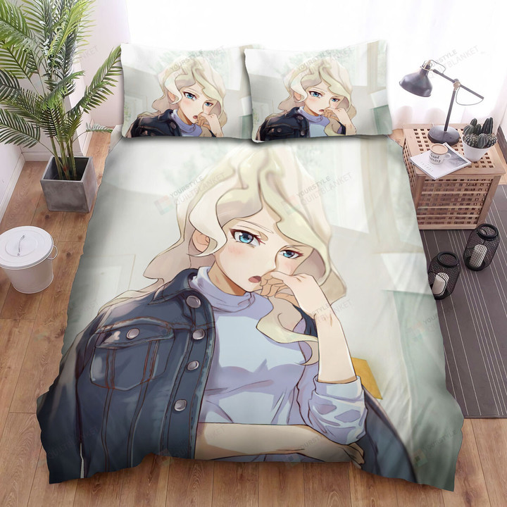 Little Witch Academia Diana Cavendish In Casual Outfit Bed Sheets Spread Duvet Cover Bedding Sets