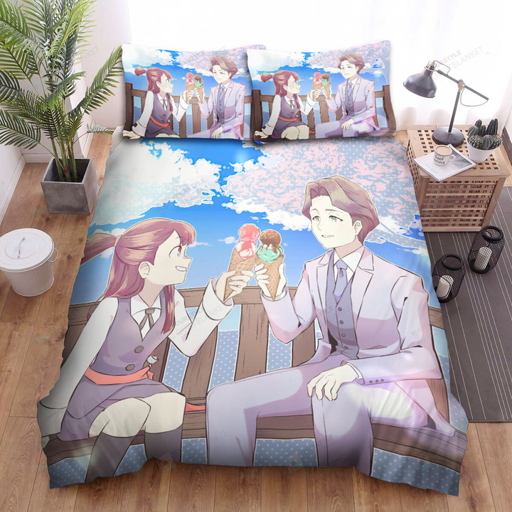 Little Witch Academia Andrew & Akko Dating Bed Sheets Spread Duvet Cover Bedding Sets