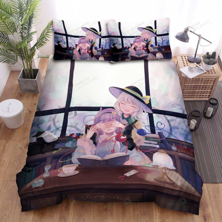 Touhou Koishi Komeiji & Satori Komeiji Artwork Bed Sheets Spread Duvet Cover Bedding Sets