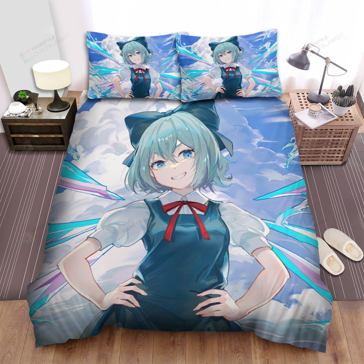 Touhou Cirno Flying In The Sky Bed Sheets Spread Duvet Cover Bedding Sets