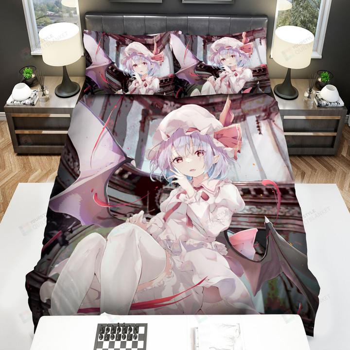 Touhou Remilia Scarlet In White Dress Bed Sheets Spread Duvet Cover Bedding Sets