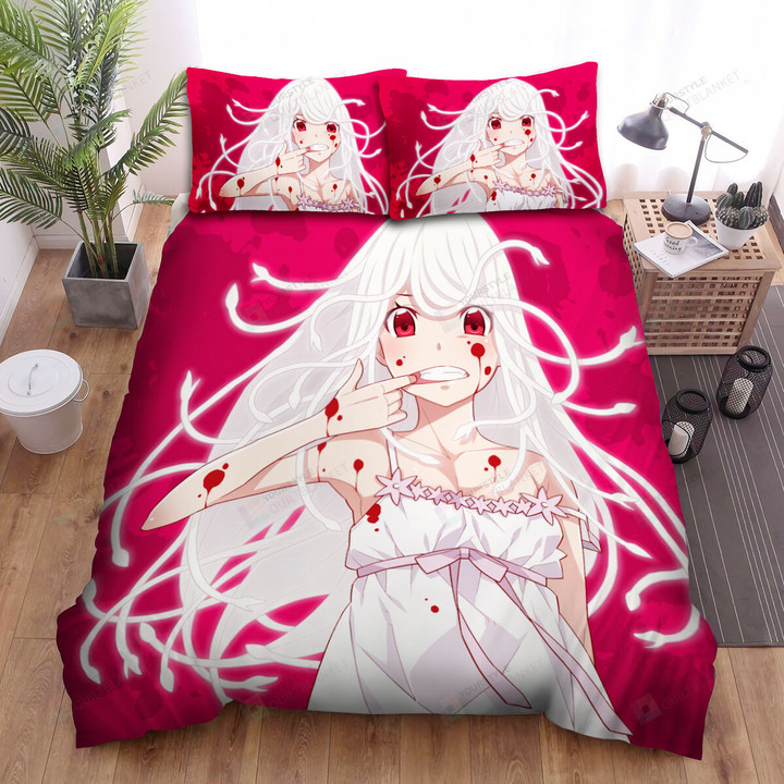 Monogatari Medusa Nadeko Bloody Illustration Bed Sheets Spread Duvet Cover Bedding Sets