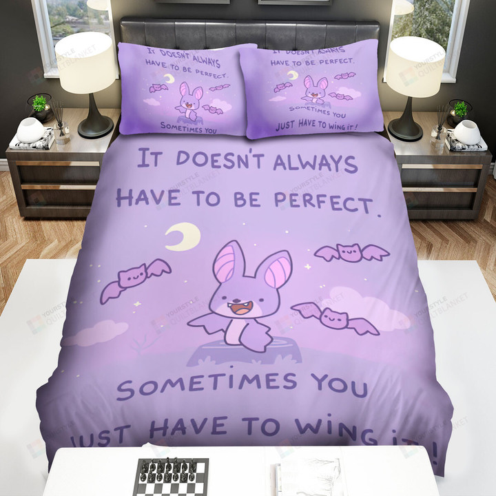The Wild Animal - The Bat Says You Just Have To Wing It Bed Sheets Spread Duvet Cover Bedding Sets