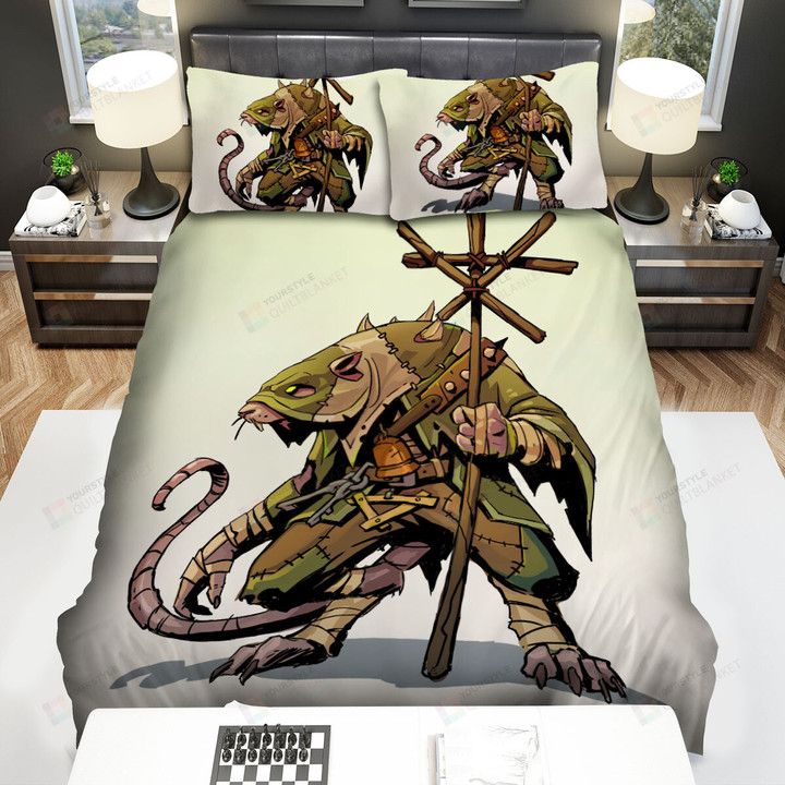 The Rat Shaman Wearing A Mask Art Bed Sheets Spread Duvet Cover Bedding Sets