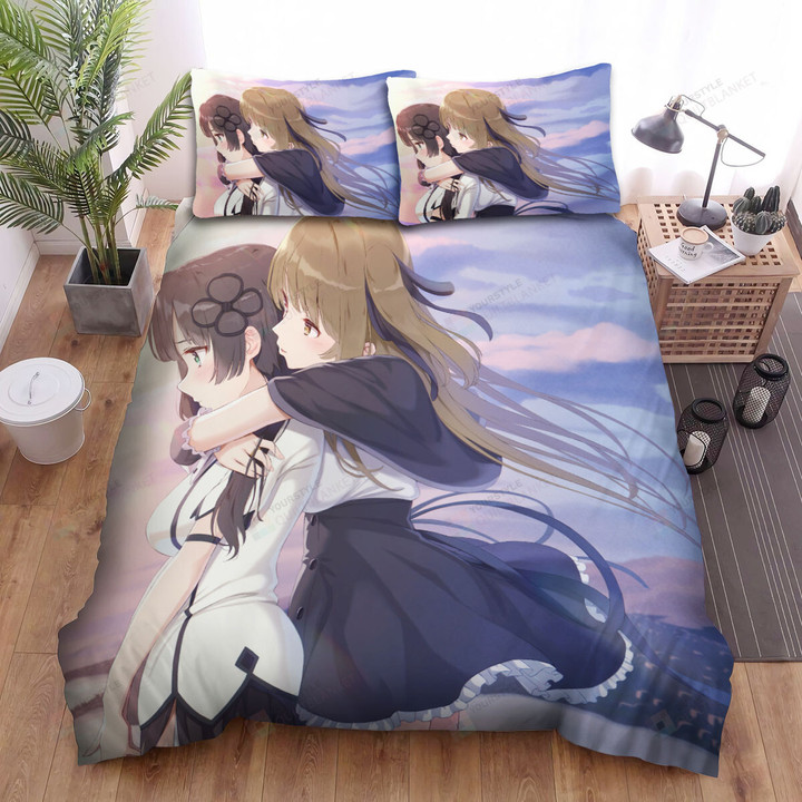 Assault Lily Bouquet Hugging From The Back Bed Sheets Spread Duvet Cover Bedding Sets