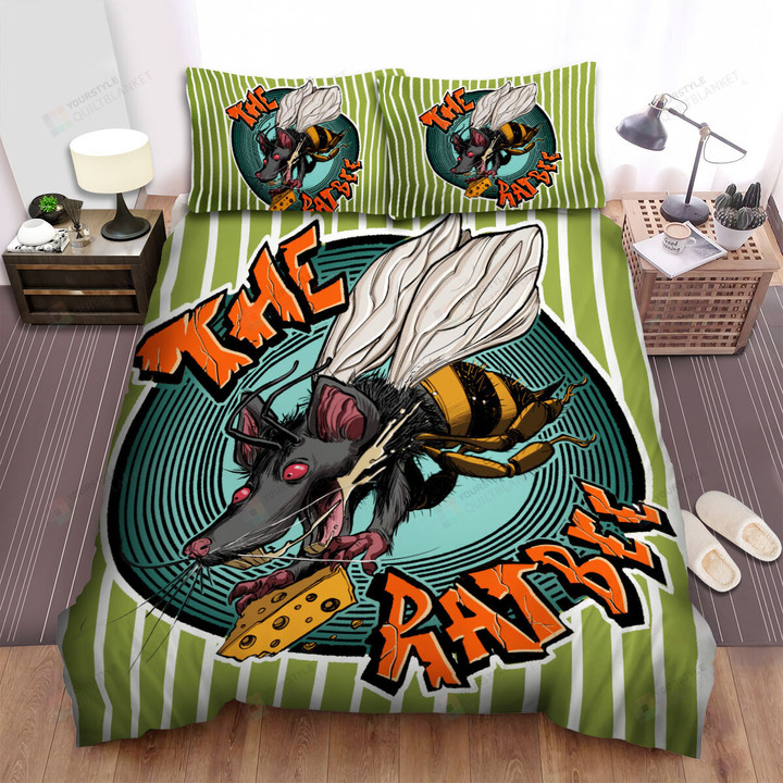 The Wildlife - The Bee Rat Flying Art Bed Sheets Spread Duvet Cover Bedding Sets