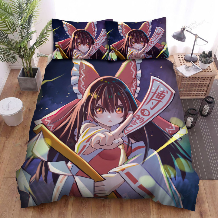 Touhou Hakurei Reimu & Spell Bed Sheets Spread Duvet Cover Bedding Sets