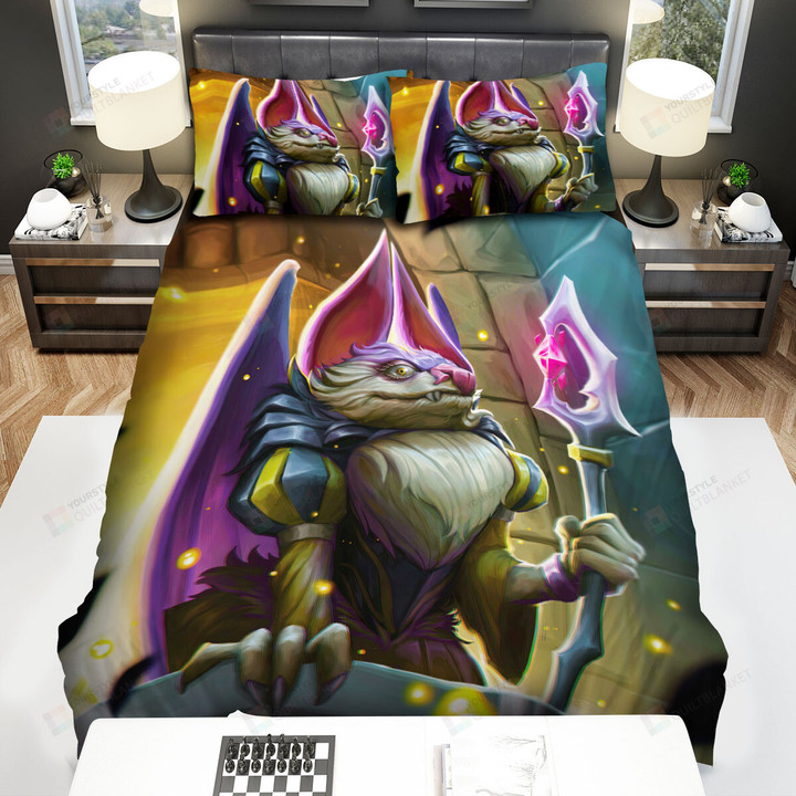 The Wild Animal - The Bat Magician With A Staff Bed Sheets Spread Duvet Cover Bedding Sets