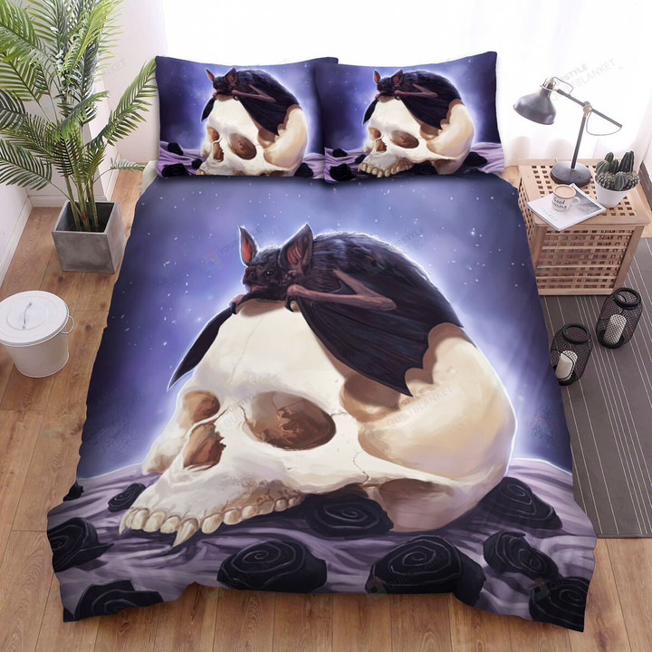 The Wild Animal - The Bat Lying On A Skull Bed Sheets Spread Duvet Cover Bedding Sets