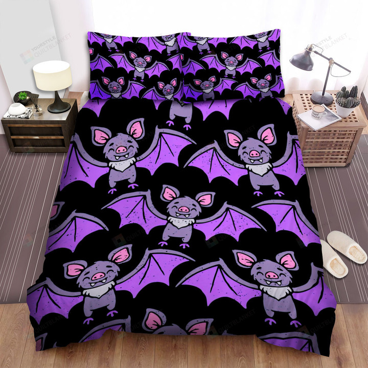 The Wild Animal - The Seamless Bat Pattern Bed Sheets Spread Duvet Cover Bedding Sets