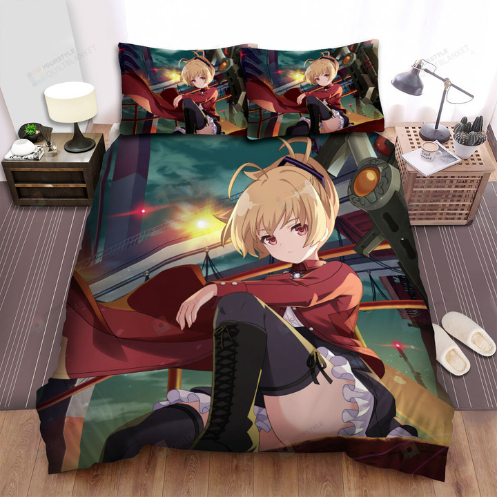 Assault Lily Andou Tazusa At Construction Bed Sheets Spread Duvet Cover Bedding Sets