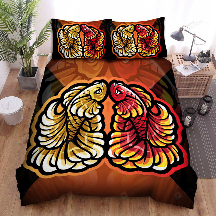 The Betta Fish Logo Bed Sheets Spread Duvet Cover Bedding Sets