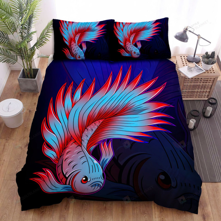 The Colorful Betta Fish Artwork Bed Sheets Spread Duvet Cover Bedding Sets