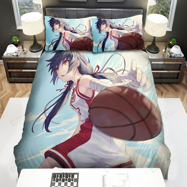 Monogatari Kanbaru Suruga Playing Basketball Bed Sheets Spread Duvet Cover Bedding Sets