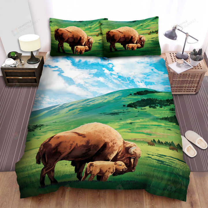 The Wild Animal - The Bison Of The National Park Bed Sheets Spread Duvet Cover Bedding Sets