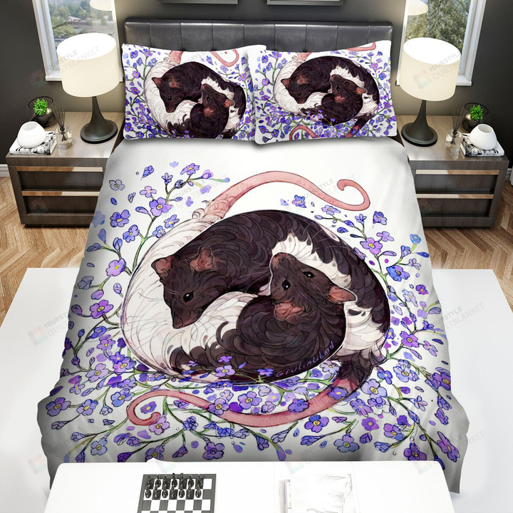 The Wild Animal - The Rat Couple Art Bed Sheets Spread Duvet Cover Bedding Sets