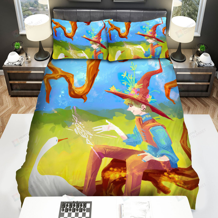 The Goose And A Wizard Bed Sheets Spread Duvet Cover Bedding Sets