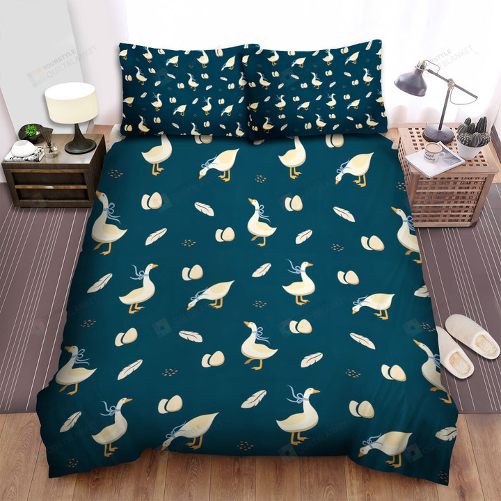 The Groose And Egg Pattern Bed Sheets Spread Duvet Cover Bedding Sets