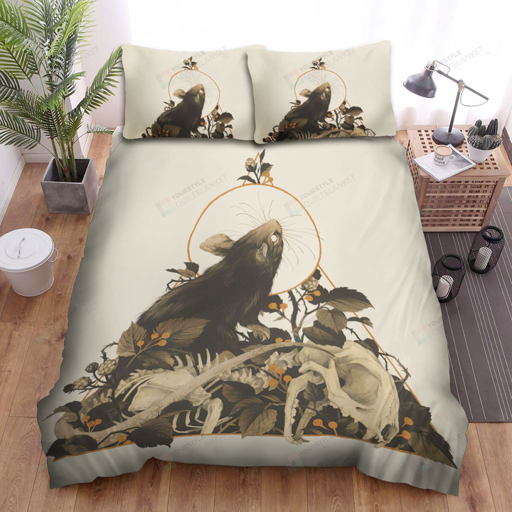 The Wild Animal - The Rat And A Skull Bed Sheets Spread Duvet Cover Bedding Sets