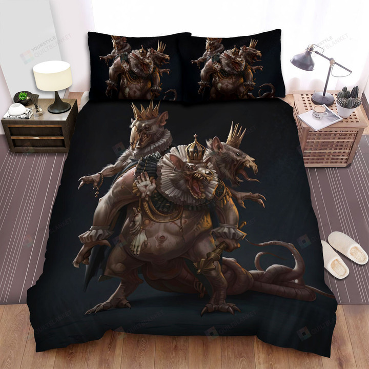 The Wild Animal - The Rat King Roaring Bed Sheets Spread Duvet Cover Bedding Sets