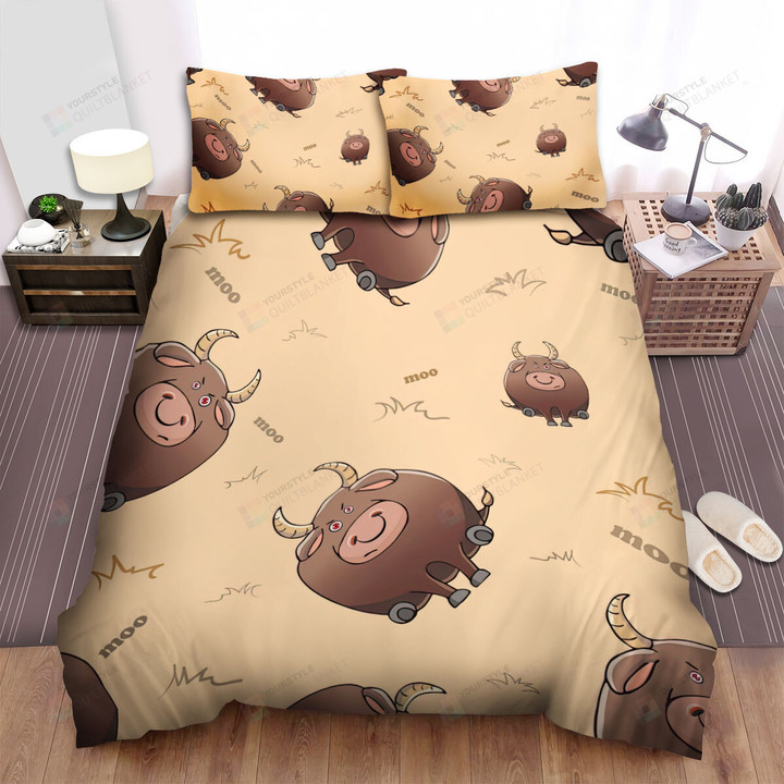 The Seamless Buffalo Illustration Bed Sheets Spread Duvet Cover Bedding Sets