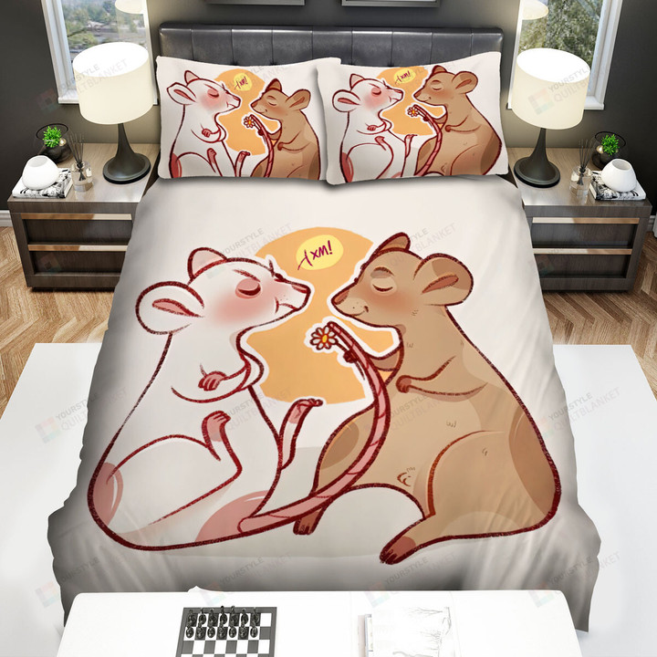 The Wild Animal - The Rat Giving A Flower Bed Sheets Spread Duvet Cover Bedding Sets