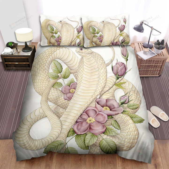 The Wild Animal - The Cobra Among Flowers Art Bed Sheets Spread Duvet Cover Bedding Sets