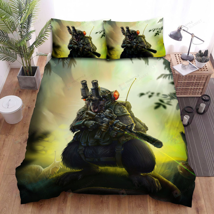 The Wild Animal - The Rat Soldier In The Forest Bed Sheets Spread Duvet Cover Bedding Sets