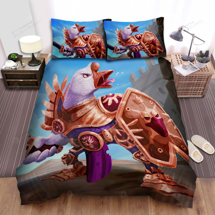The Farm Animal - The Goose In Armor Bed Sheets Spread Duvet Cover Bedding Sets