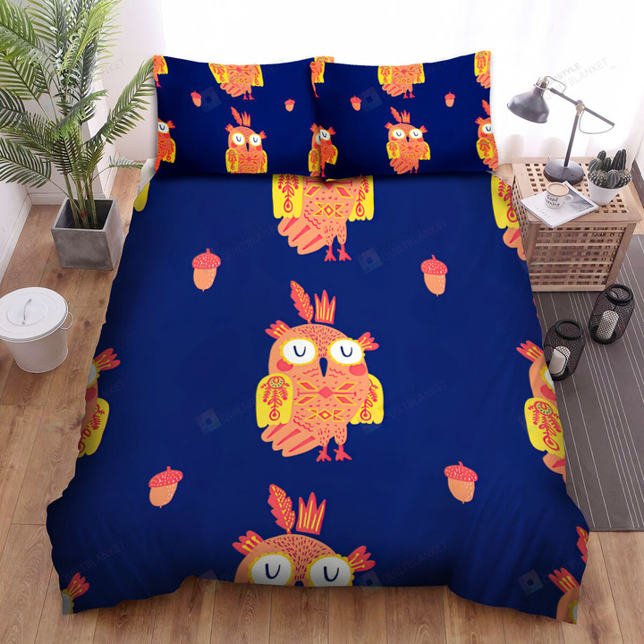 The Wildlife - The Totem Symbol Owl Pattern Bed Sheets Spread Duvet Cover Bedding Sets