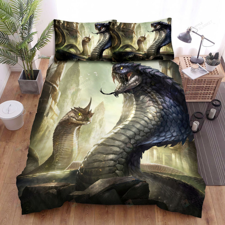 The Wild Animal - The Cobra In The Ancient City Bed Sheets Spread Duvet Cover Bedding Sets