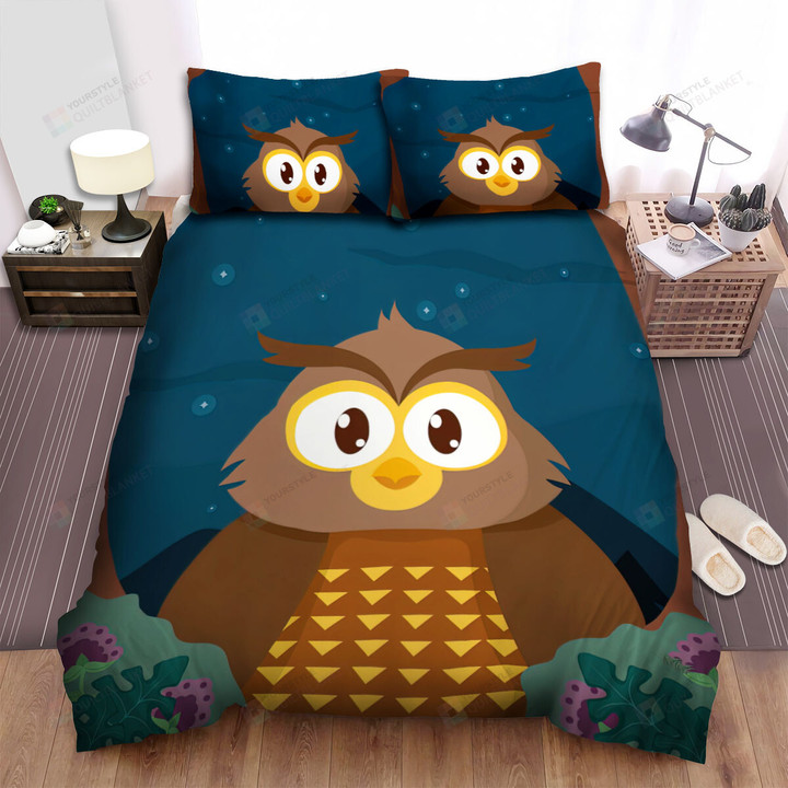 The Wildlife - The Brown Owl Portrait Bed Sheets Spread Duvet Cover Bedding Sets