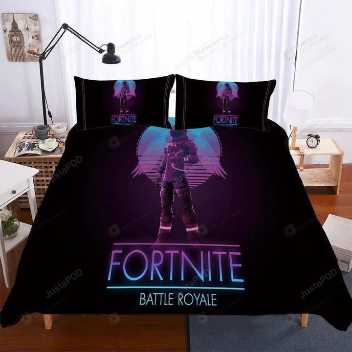 Fortnite Night Theme Digital Printing Household Items Blacks 3d Bedding Set (Duvet Cover & Pillow Cases)