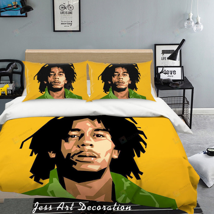 Bob Marley Bed Sheets Spread Duvet Cover Bedding Set