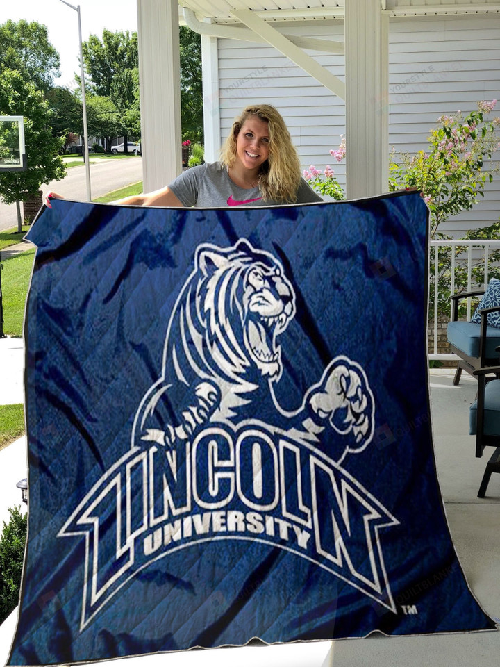 Lincoln University Blue Tigers Quilt Blanket