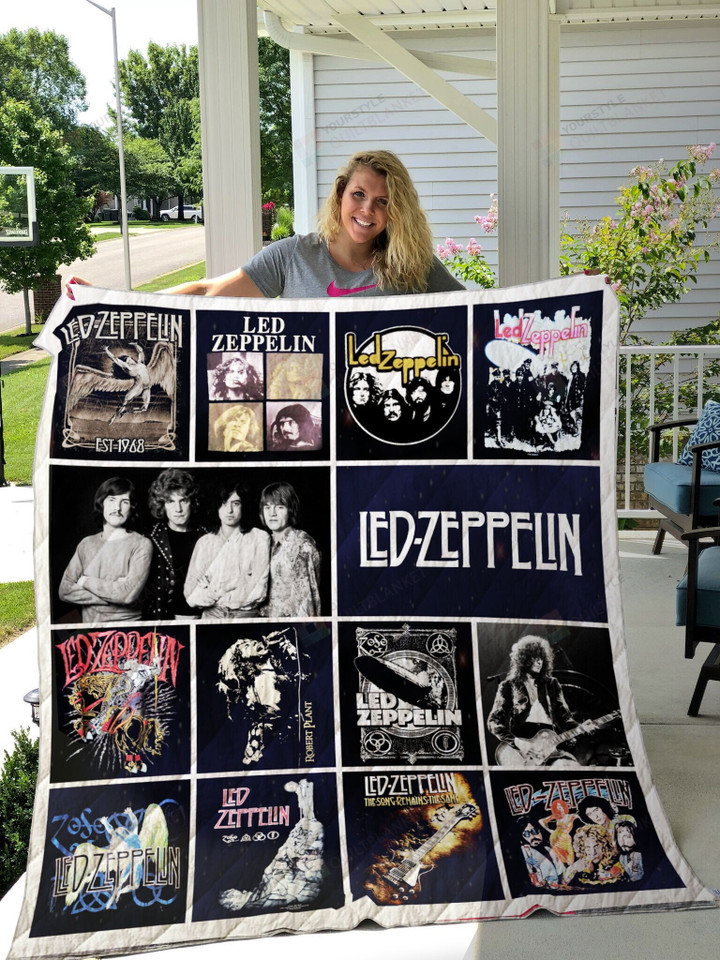 Led Zeppelin Albums Quilt Blanket 01