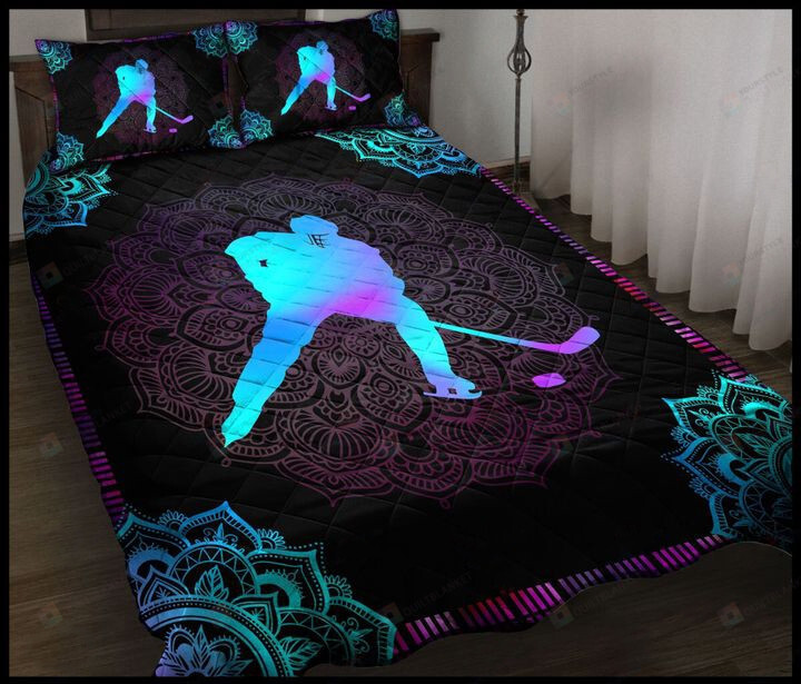Hockey Light Color Quilt Bedding Set