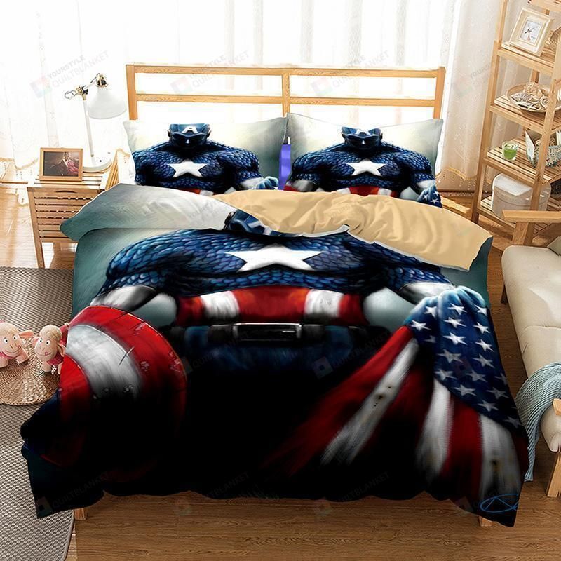 3d Art Avengers 3 Captain America Patterns Teven â€œsteveâ€ Rogerss 3d Customize Bedding Set (Duvet Cover & Pillow Cases) Zanaboutique