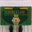 Happy St Patrick Day Golden Retriever Doormat - 1