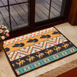 Ethnic Style Strip With Cowboy Hat And Cowboy Riding A Horses Doormat - 2