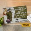 Personalized Fishing Old Couple The Best Catch Live Here Customized Doormat - 3