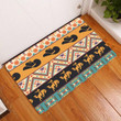 Ethnic Style Strip With Cowboy Hat And Cowboy Riding A Horses Doormat - 1