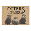 Otters Welcome People Tolerated Doormat - 1