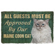 All Guests Must Be Approved By Our White Maine Coon Cat Doormat - 1